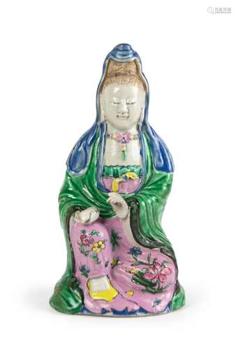 A FAMILLE ROSE PORCELAIN GUAN YIN