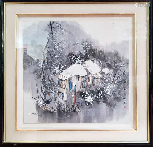 FRAMED CHINESE PAINTING