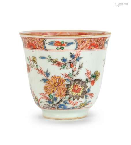 CHINESE GILDED FAMILLE ROSE TEA CUP