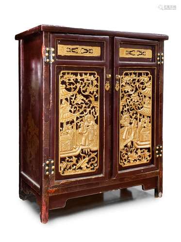 CARVED AND GILDED CHINESE DRESSER