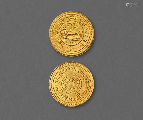 1920年西藏色章果木20Srang金币