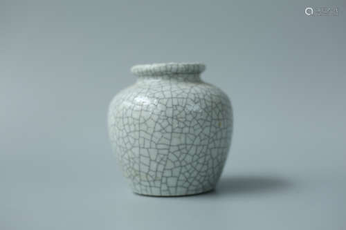 A SMALL WATER CONTAINING PORCELAIN JAR