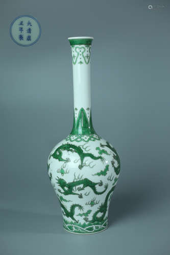 A FAMILLE ROSE BELL VASE WITH YONGZHENG MARKING