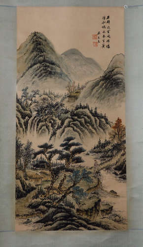 A WUQIN MARK VERTICAL AXIS PAINTING
