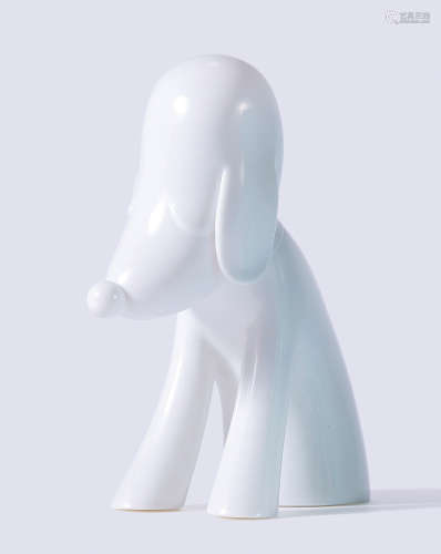奈良美智 2016年作 青森犬限量版储蓄罐 青色 PVC