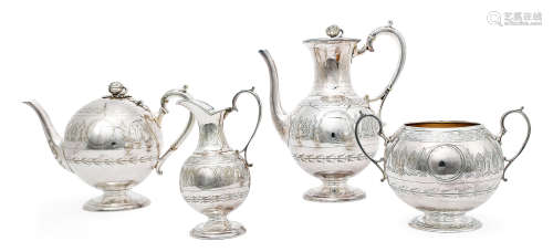 20世纪 英国镀银茶具/咖啡具 （四件套）