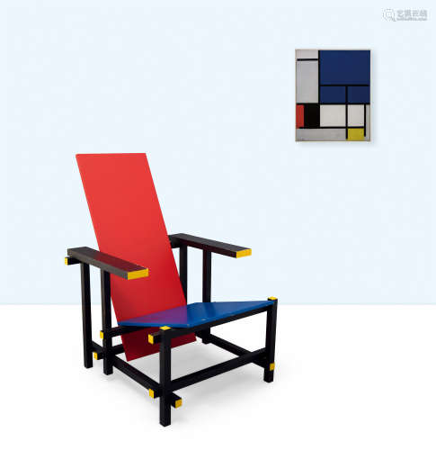 20世纪70年代 荷兰设计师 Gerrit Rietveld 于 1918 年设计，1923 年由 Mondrian piet 涂色