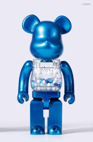 MEDICOM×COLETTE 2008年作 BE@RBRICK 400% 蓝色千秋 PVC