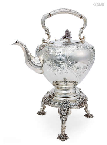 19世纪 英国镀银烧壶