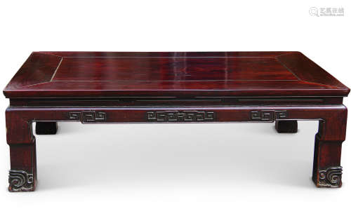 清 红木卷云纹长条桌