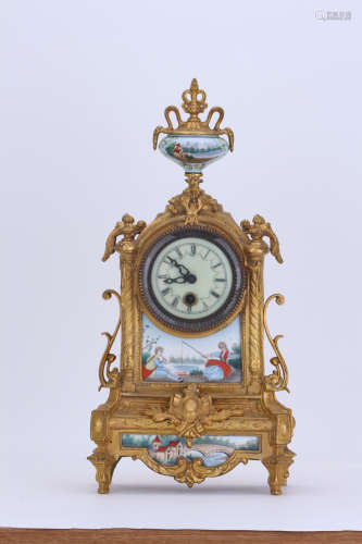 A Chinese Gilt Bronze Clock