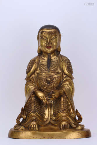 A Chinese Gilt Bronze Buddha