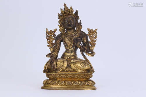 A Chinese Gilt Bronze Buddha