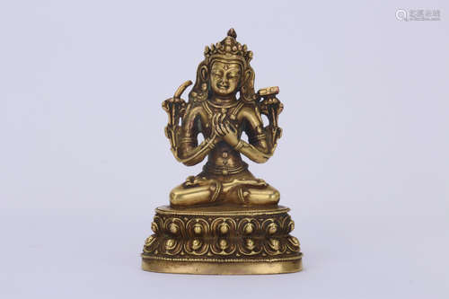 A Chinese Gilt Bronze Buddha