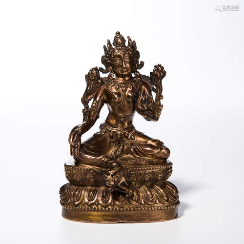 A Chinese Gilt Bronze Buddha