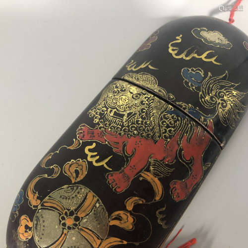 A Chinese Lacquer Glasses Case
