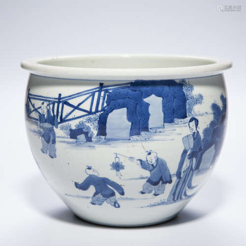 A Chinese Blue and White Porcelain Jar