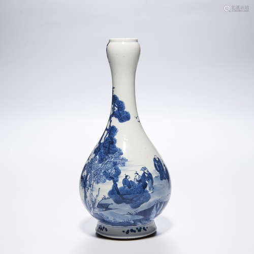 A Chinese Blue and White Porcelain Vase