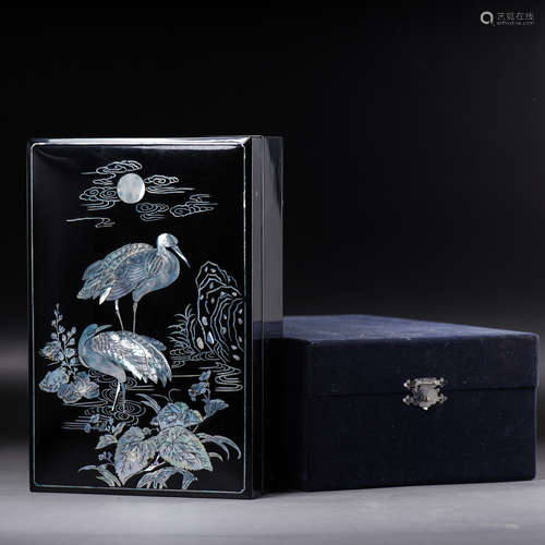 A Chinese Lacquer Box with Cover