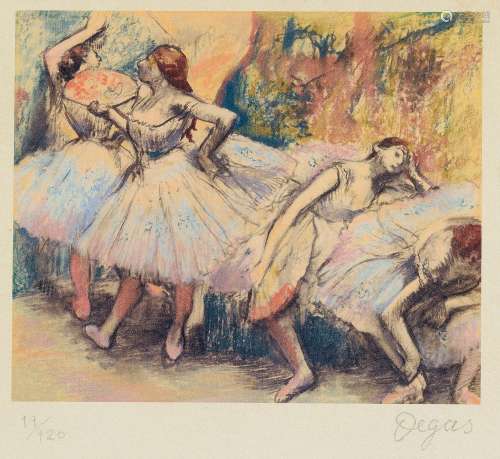 埃德加·德加（1834～1917） 芭蕾舞排练 丝网版画
