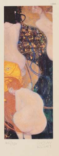古斯塔夫·克林姆特（1862～1918） 金鱼 丝网版画