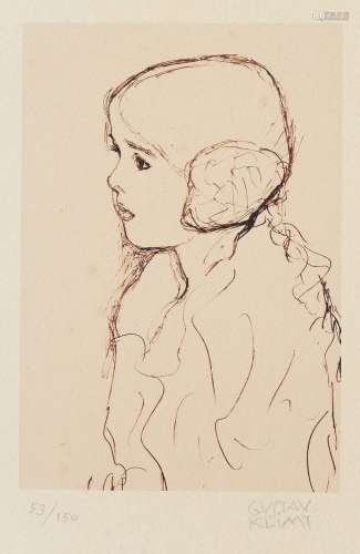 古斯塔夫·克林姆特（1862～1918） 小女孩 丝网版画