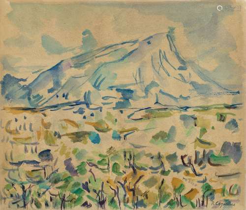 保罗·塞尚（1839～1916） 圣维克多山 纸本水彩