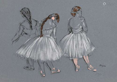 埃德加·德加（1834～1917） 三个芭蕾演员 丝网版画