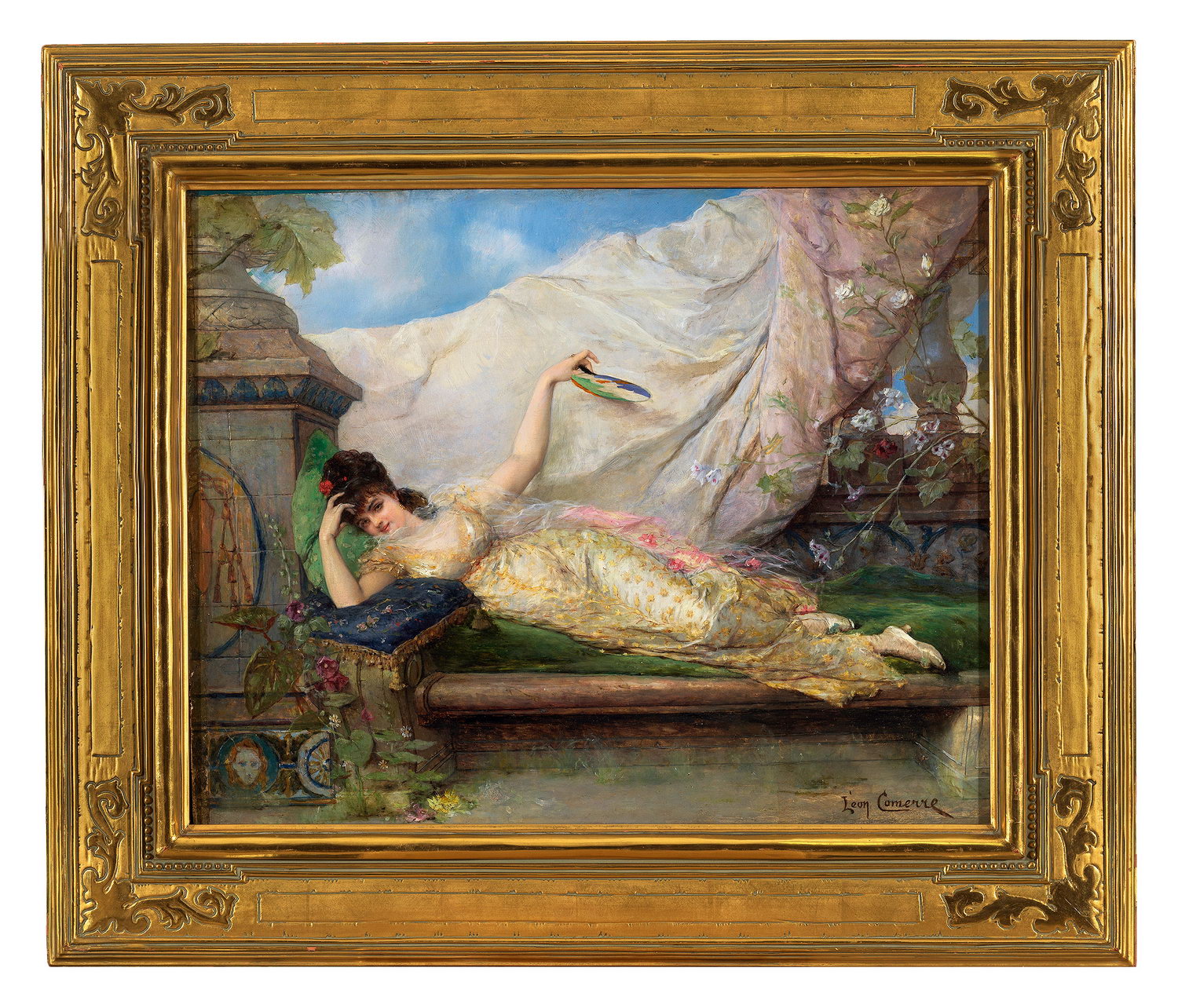 莱昂·弗朗索瓦·科莫尔(1850～1916) 躺着的女子 木板油画