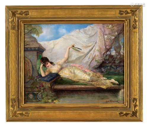 莱昂·弗朗索瓦·科莫尔（1850～1916） 躺着的女子 木板油画