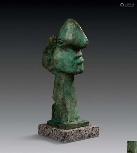 巴勃罗·毕加索（1881～1973） 女人头像 铸铜雕塑