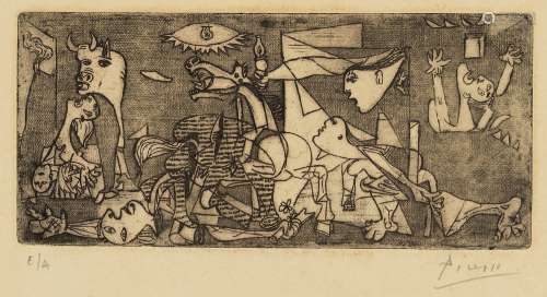 巴勃罗·毕加索（1881～1973） 格尔尼卡 蚀刻版画