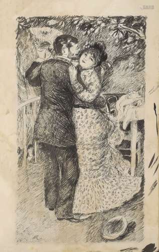 皮埃尔·奥古斯特·雷诺阿（1841～1919） 乡村舞蹈 纸本版画