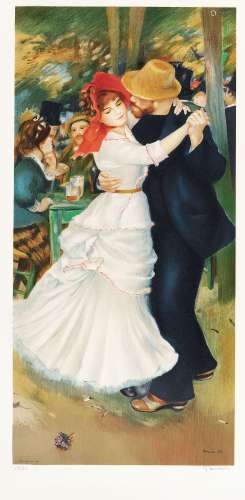 皮埃尔·奥古斯特·雷诺阿（1841～1919） 布吉瓦尔之舞 石版画