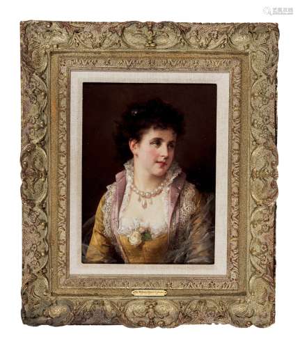 奥托·威廉·爱德华·埃德曼（1834～1905） 年轻女子肖像 布面油画