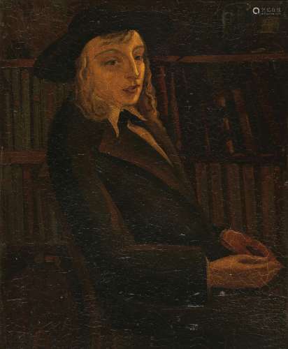 亚历山大·雷蒙德·卡茨（1895～1974） 1928年作 肖像 木板油画
