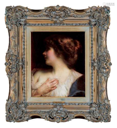 艾蒂安·阿道夫·皮奥特（1825～1910） 年轻女子肖像 布面油画