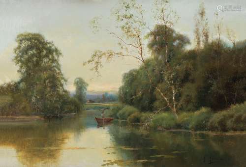 乔斯·玛丽亚·贾丁内（1862～1920） 划船 布面油画