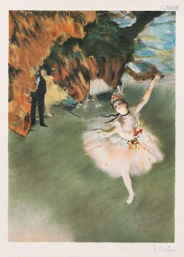 埃德加·德加（1834～1917） 舞台上的舞女 石版画
