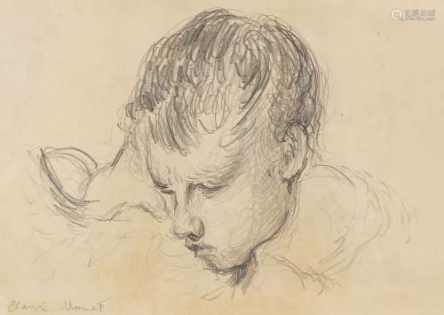 克劳德·莫奈（1840～1826） 男子素描 铅笔素描