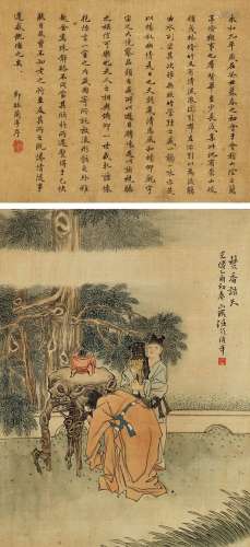 任伯年（1840～1896） 1885年作 焚香诰天图 立轴 设色绢本