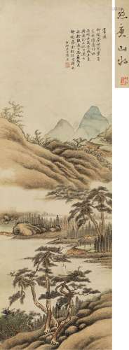 张庚（1685～1760） 湖山松风图 镜心 设色纸本