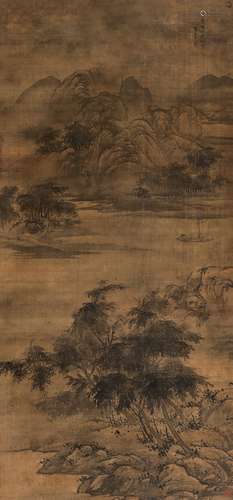 李流芳（1575～1629） 1625年作 山居图 立轴 水墨绢本