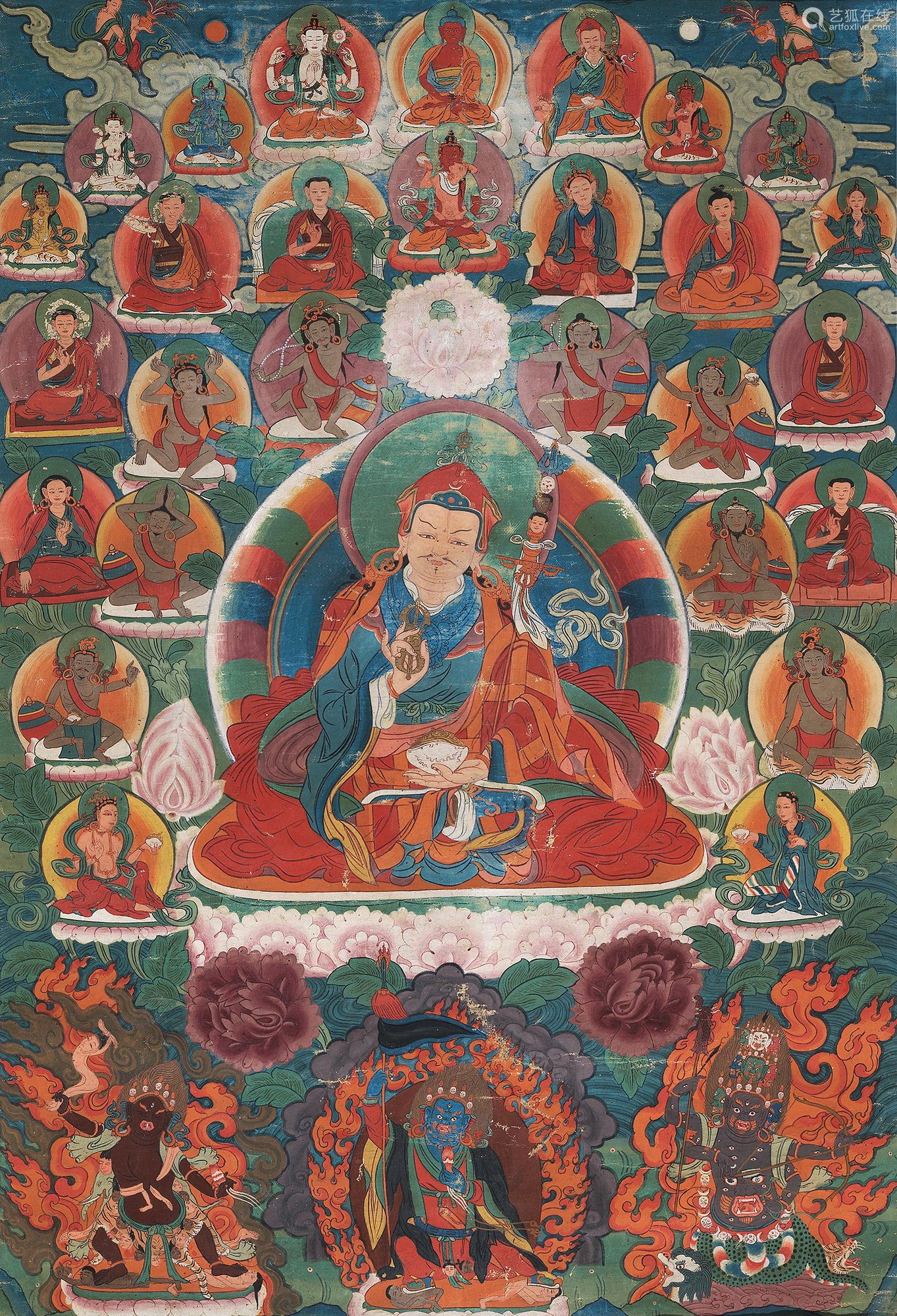 19世纪不丹风格莲花生唐卡 Deal Price Picture 19世纪不丹风格莲花生唐卡 Deal Price Picture
