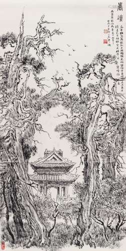 张仃（1917～2010） 1986年作 杏坛 镜心 水墨纸本