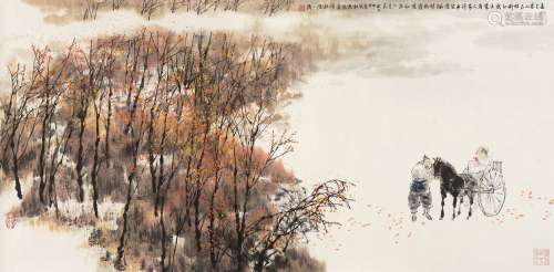 王明明 2004年作 杜牧诗意图 镜心 设色纸本