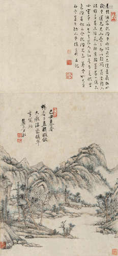 王原祁(1642-1715) 浮峦暖翠图 设色纸本 立轴 1709年作