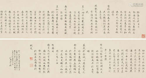 汪士鋐(1658-1723) 楷书“瀚海石赋” 纸本 卷