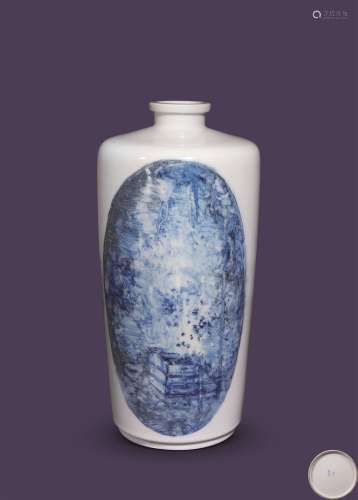 罗荃木（b.1965）  釉上彩瓷瓶