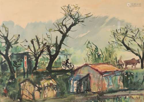 席德进（1923～1981）  1956年作 乡间小径 纸本水彩